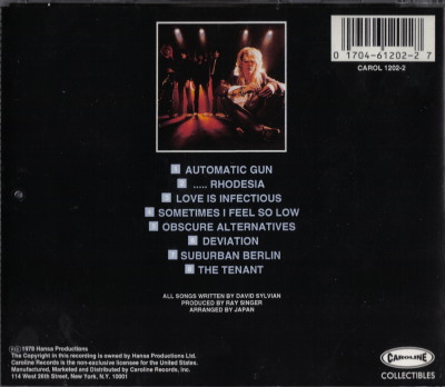 USA CD back