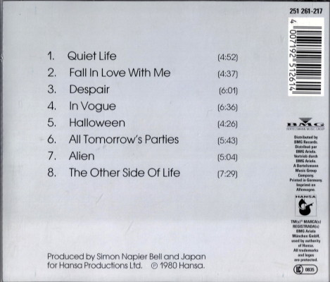 German CD back