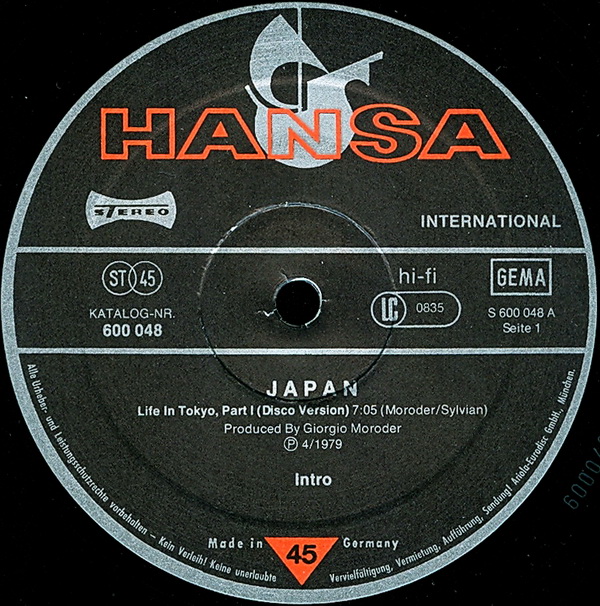 German 12" label