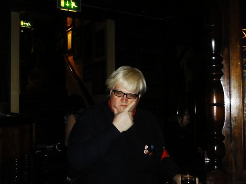 Paul with Warhol wig